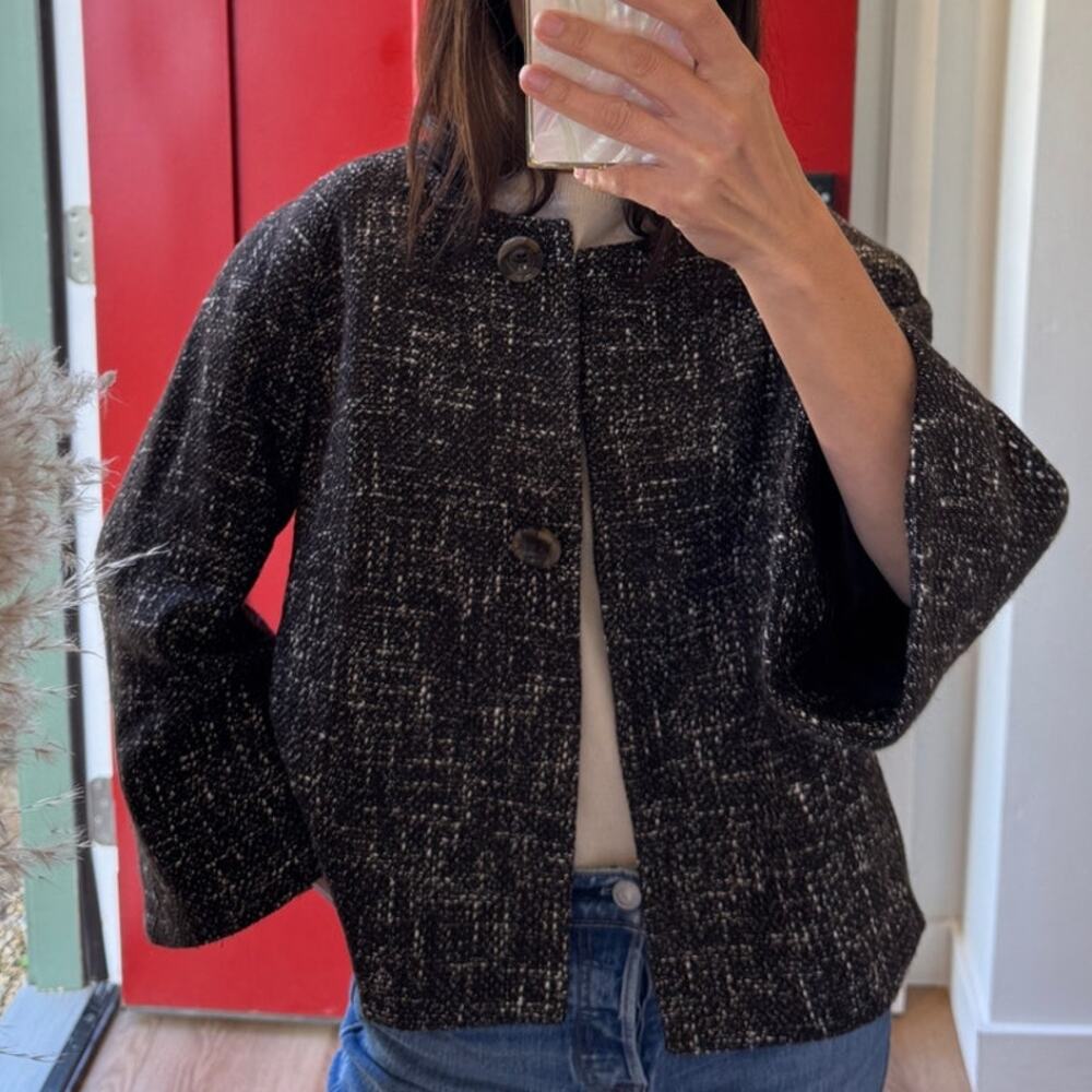 Vintage Jones New York Black & White Tweed Jacket – Size M
